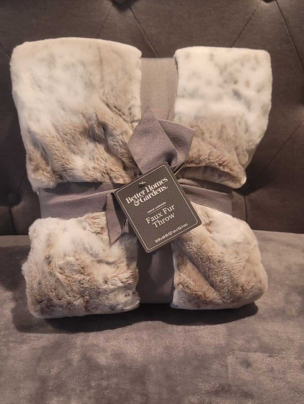 Better Homes And Gardens Faux Fur Throw Blanket - Snow Leopard